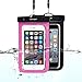 Universal Waterproof Case, FITFORT Cellphone Dry Bag Pouch for iPhone X 8 7 6S Plus Galaxy S8 S7 Edge Note 5 4 HTC LG Sony Nokia Motorola Up to 5.5 Inches , Black+Rose Red