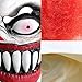 XIAO MO GU Latex Halloween Party Cosplay Face Mask Clown Costumes Mask (Red hair) (red)