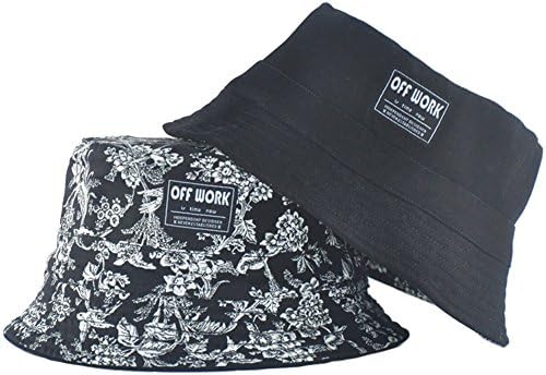 Bucket Hat Reversible Fashionable Style Printing and Solid Color Cotton Summer Fishing Sun Hats Unisex