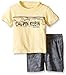 Calvin Klein Baby-Boys Jersey Tee and Rip-Stop Canvas Shorts, Yellow, 12 Months