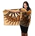 elope Steampunk Wings Brown Lightweight Scarf - Viscose Fabric with Wing Print, One Size Fits Most