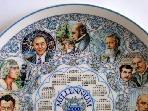 WEDGWOOD Annual CALENDAR PLATE Millennium 2000 ART & MUSIC