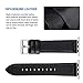 Apple Watch Bands 42mm, Fullmosa Jan Series Lichi Calf Leather Strap Replacement Band with Stainless Metal Clasp for Apple Watch Series 1 Series 2,Black