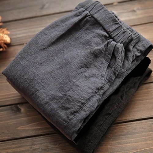Clearance Sale Plus Size Harem Pants vermers Women Linen Baggy Casual Loose Trousers(2XL, Gray)