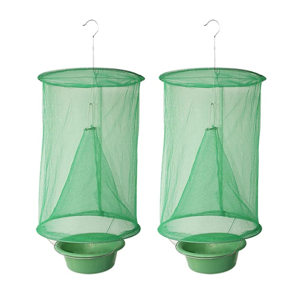 Large Outdoor Hanging Fly & Mosquito Trap, Reusable Folding Fly or mosquito trap, ideal for indoor and outdoor usage, for garden, farm, outdoor resturant and schools
