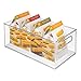 mDesign Deep Plastic Kitchen Storage Organizer Container Bin for Pantry, Cabinet, Cupboard, Shelves, Fridge, or Freezer - Holds Dry Goods, Sauces, Condiments, Drinks, 2 Pack, Clear