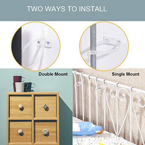 JJGoo 10 Sets Furniture Anchor Straps Baby Proofing Nylon Anti-Tip Furniture Anchors Attach Furniture to Wall, Child Safety Straps Earthquake Resistant Keeping Baby Pet Safety from Falling Furniture - Thumbnail 4