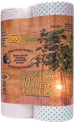 Wirta-Bamboo-Paper-Towels-50-Sheets-Heavy-Duty-Eco-Friendly-Machine-Washable-Reusable-Bamboo-Kitchen-Towel-Rolls-Saves-Environment-and-Gives-Paper-Supply-for-12-months