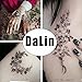 DaLin Sexy Floral Temporary Tattoos Black Flowers Fake Tattoos for Women Men 24Pcs Collection - Individual Styles Available