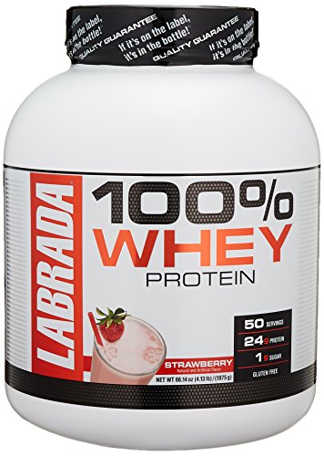 Labrada Nutrition Lean Pro 100% Whey Protein Powder, Strawberry, 4.13 Pound