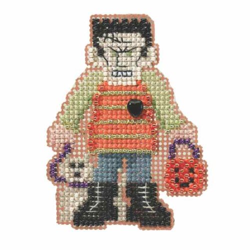 Monster Mash Beaded Counted Cross Stitch Ornament Kit MH184201 Mill Hill 2014 Autumn Harvest