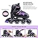VECHZY Comfortable Adjustable Inline Skates with Light up Wheels, Beginner Illuminating Rollerblades for Kids, Women and Men