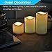 Novelty Place Flameless Candles with Remote, Real Flickering & Real Ivory Color Battery Powered LED Pillars Candle with Remote Control and Timer Function - 12 Preset Multi Colors