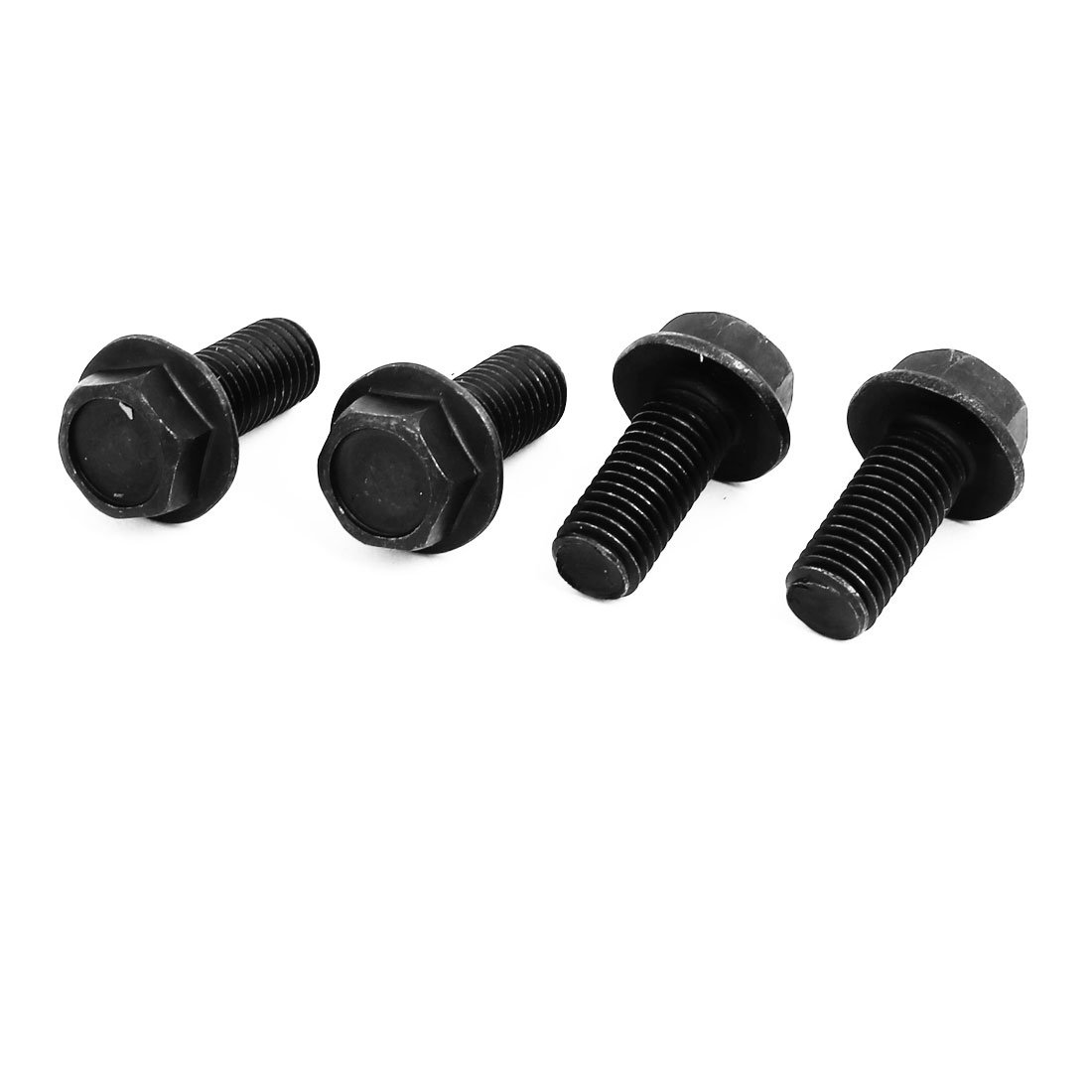 Sourcingmap 4 Pcs Metallic M7x17mm Reverse Thread Screw Black for Cutting Machine