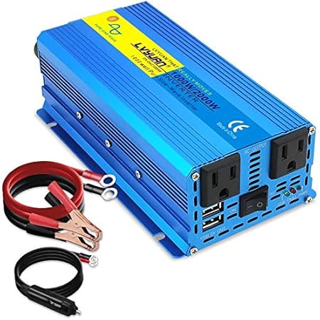 Amazon Ipowerbingo インバーター 正弦波 12v 1000w 最大 00w Dc 12v 直流 Ac100v 交流 変換 Ac コンセント 2 Usbソケット 2 カーインバーター太陽光発電 災害対策 地震 防災用品 自動車 船 キャンプ アウトドア 緊急時で大活躍 停電の対策 インバーター
