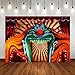 Horror Circus Carnival Theme Halloween Eve Photography Background Giant Birthday Party Photo Background Scary Entrance Giant Evil Vampire Decoration Cake Table Banner Studio Props 7x5ft Vinyl