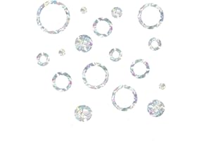 Window Clings, 24 pcs Anti-Collision Window Stickers, Rainbow Prisms Window Clings,Anti Collision Glass Alert Decals,for Prev