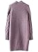 futurino Women's Chunky Twist Knitted Open Front Patch Pocket Long Cardigan Oversized Coat Lavender