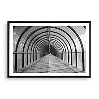 Framed Canvas Wall Art Rock and Corridor Canvas Prints Home Artwork Decoration for Living Room,Bedroom - 16x24 inches