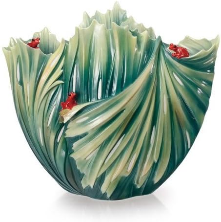 Franz Sculptured PorcelainRain Forest Little Dwellers Design Large Vase, Limited Edition