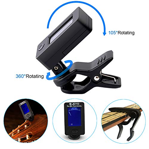 image for GoZheec Guitar Tuner and Capo Set, Digital Electronic Clip on Tuner Ac