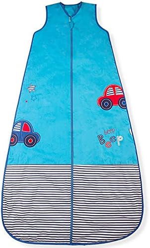 Kiddy Kaboosh Baby Sleeping Bag - Little Cars - Warmer weight, 3.5 tog – size 3-12 months - Adjustable Length