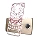 Moto Z2 Force Case with HD Screen Protector,AnoKe [Scratch Resistant] Colors Totem Mandala Folwer Clear Bumper Hybrid Slim Fit Protective Phone Case For Motorola Z2 Force Droid(2017) - TM CH Rose Gold