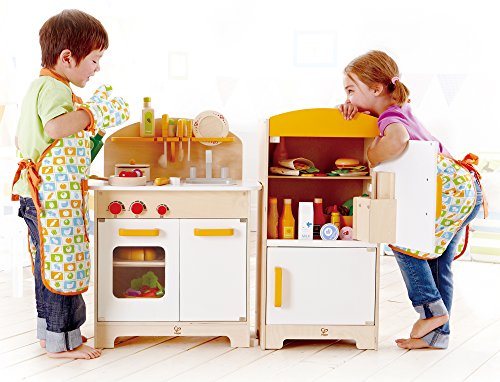 Hape Gourmet Kitchen Kid's Wooden Play Kitchen in White