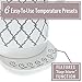 Ceramic Tea Kettle with 5 Temperature Presets - 1.6L Electric Precision Gooseneck Pour Over Teapot has Detachable Base, Dry Boil Protection, Keep Warm Function, and Beautiful Trellis Pattern