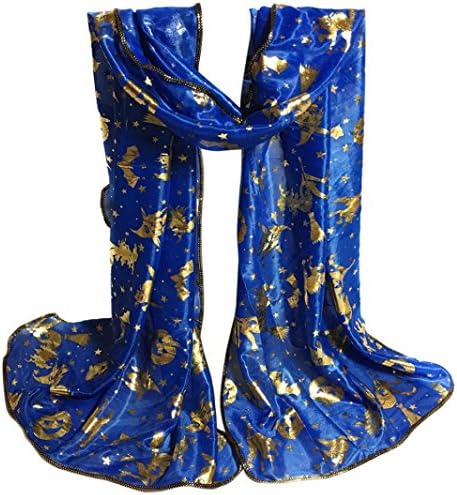 Keepwin Women's Christmas Santa Claus Snowflake Scarf - Lightweight Printed Scarf, Head Scarves, Cosplay Costume
