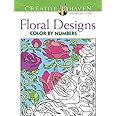 Amazon.com: Creative Haven Floral Design Color by Number Coloring Book ...
