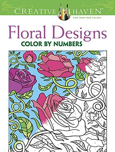 Amazon.com: Creative Haven Floral Design Color by Number Coloring Book ...
