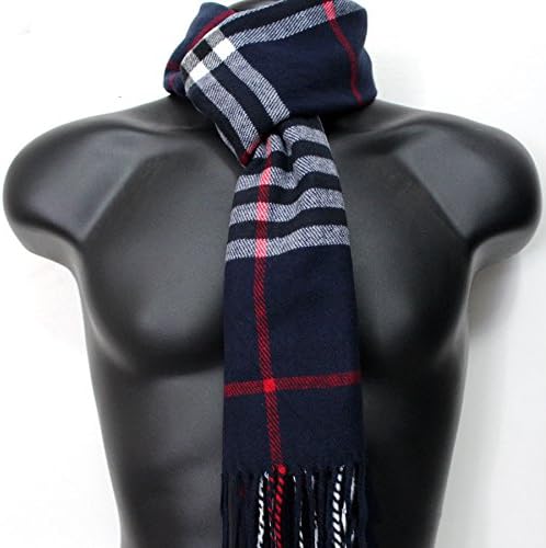 Men's Women's Solid Black Cashmere Feel Scarf100%Acrylic 12"W x 72" L