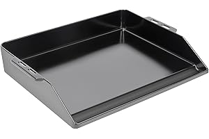 SearCook Universal Cast Iron Cooking Griddle 18" x 14", Porcelain Nonstick Coating Griddle, Flat Top Grill Plate with Extra High Sidewalls, for Gas Grills, Oven, Stove