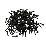IKN Metal Black Color Pickguard Backplates Tremolo Cover Screws Black Color for Fender Strat Tele Style Guitar,Pack of 50pcs
