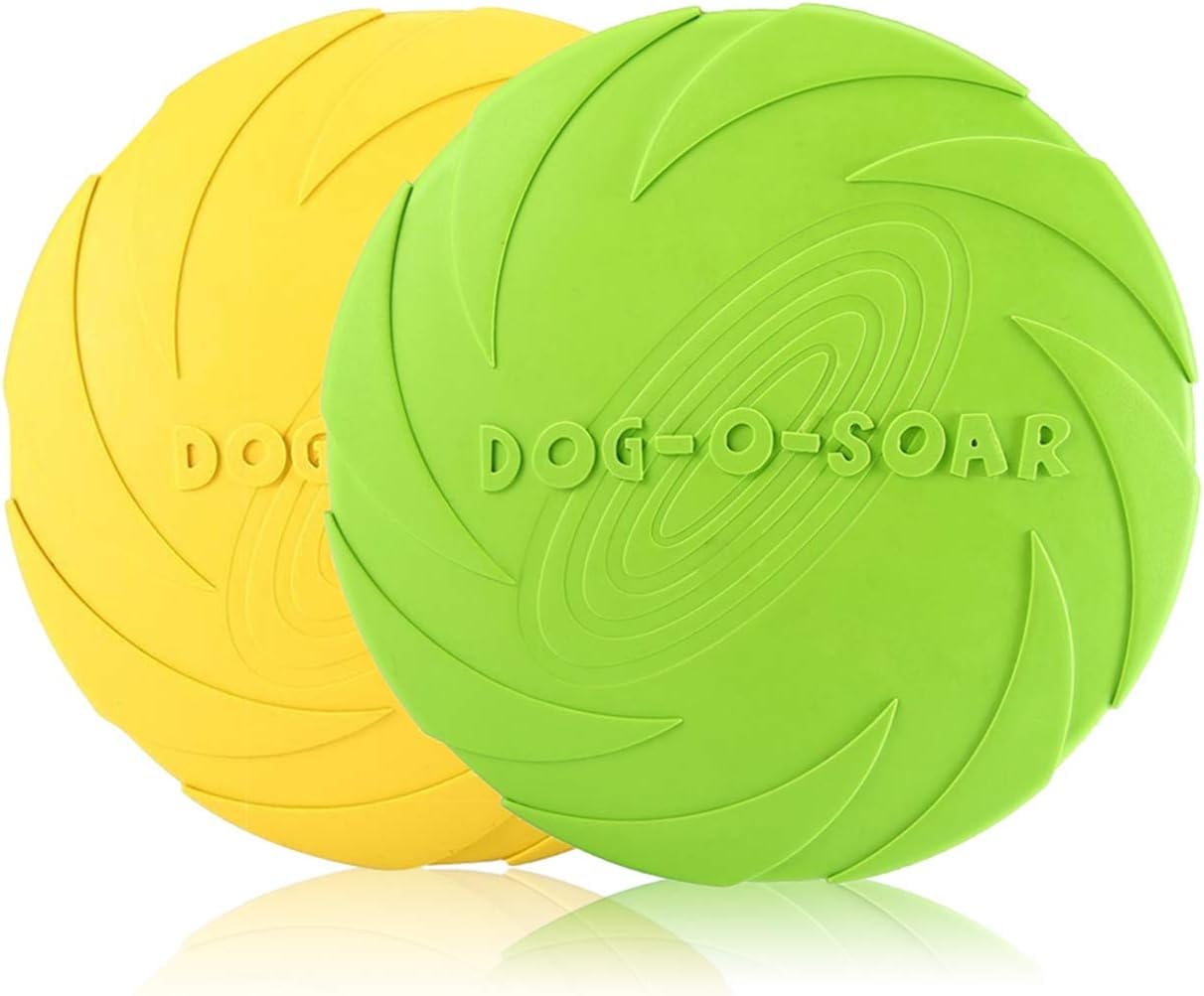 PETCUTE Dog Frisbee Dog flying Disc interactive Toy for dog Dogs Training frisbee 2 Pieces ø 20 cm