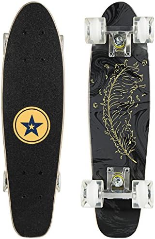 NAVESTAR Cruiser Skateboard 22" Mini Skateboard Complete with Maple Wood Deck, Smooth Bearing, 82A PU Wheels for Beginners, Kids, Boys, Girls, Youths