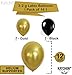 Gold 80th Birthday Decorations – Large, Shiny Gold Fringe Foil Curtain Backdrop | 80th Birthday Party Supplies Kit | 80 Balloons | 80th Birthday Party Decorations | 80 Party Décor for 80 Birthday