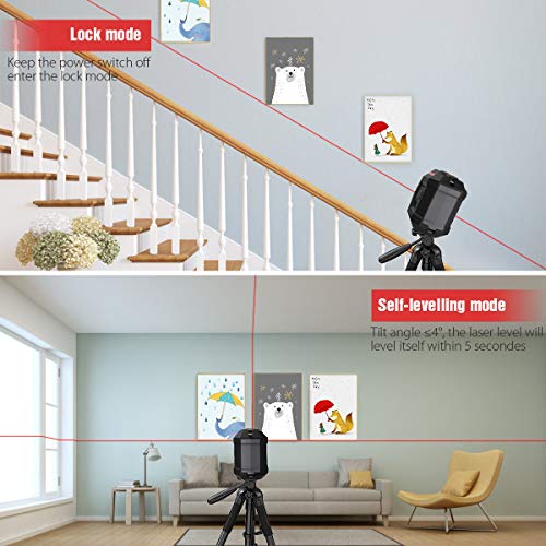 image for Laser Level Self Leveling, Meterk Switchable 3 Mode Horizontal, Vertic