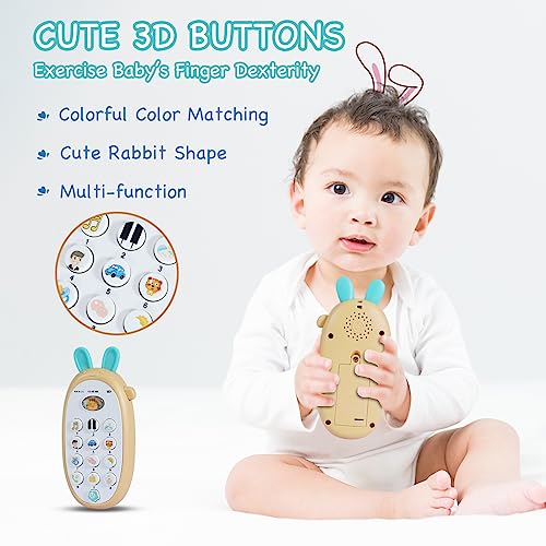 DEARPETS Baby Cell Phone Toy 6 to 12 Months,Sensory Learning Toy with