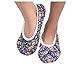 Snoozies Womens Quilted Ballerina Comfort Split Slipper Socks