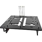 Open Air Frame Computer Case PC Test Bench Aluminum Computer Cases Shell, Support Installation of Water Cooling Devices Compatible with ITX/MATX/ATX Motherboards(ATX Motherboard)