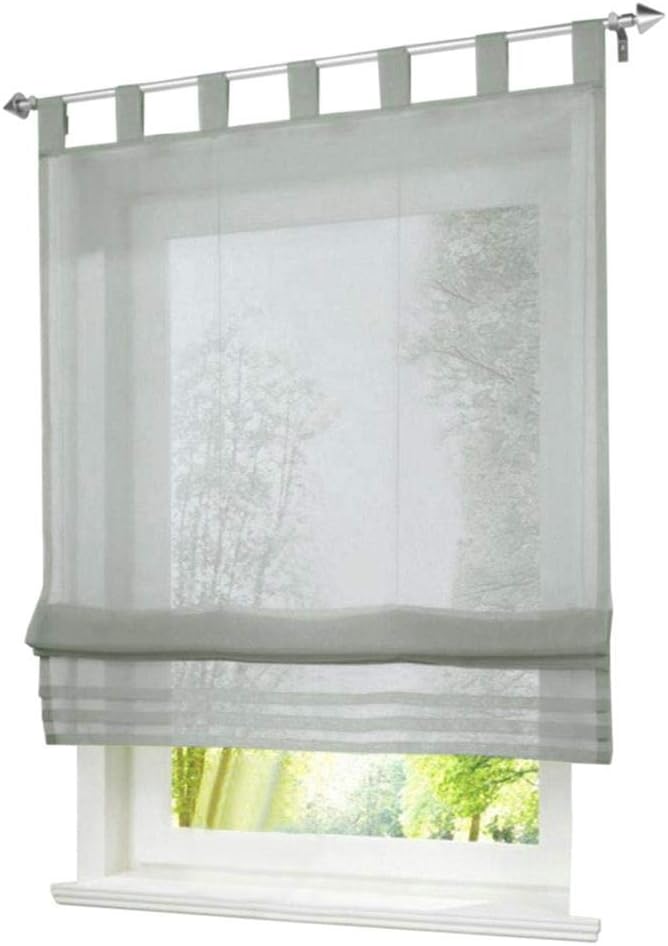Amazon Com 86 York Roman Shades Rod Pocket Sheer Balcony Window