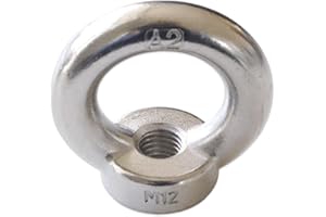 M12 x 1.75 Stainless Steel Eye Nuts Heavy Duty – IMScrews DIN 582 Lifting Eye Nuts for Hoisting Rigging Machinery Marine Appl