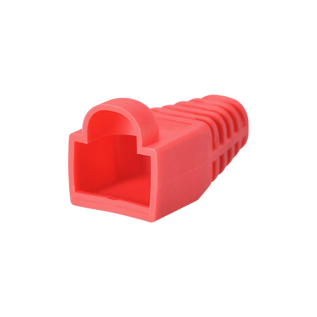 uxcell RJ45 Boots Cover Anti Dust Protector for Network Cable Cat5 Cat5E Cat6 6mm Hole Dia Red Plastic 20Pcs