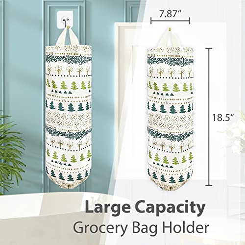 Plastic Bag Holder，Reusable Grocery Bag Holder，Wall Mount Plastic Bag Organizer Shopping Bags Carrier，Washable Large Grocery Bag Storage Dispenser ​for Home Kitchen Travelling Decor, 1 Pack，Squirrel