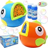 JOYIN 2 Pack Bubble Machines for Kids, Automatic Bubble Blowers, Bubble Makers, Bubbles Party Favors Supplies, Summer Toy, Outdoor / Indoor Activity Use, Birthday Gifts, Easter