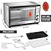 Baulia TO809 Digital Countertop Toaster Oven, 12 Inch Pizza 33 Liter Compact Convection Oven | Stainless Steel Even Heat Technology | 9 Pre-programmed One-Touch Functions, 6-Slice, 1600W