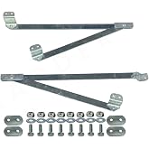 Louisville 12' Step Ladder Replacement Spreader Brace Kit PK220AA &ndash; Includes Left &amp; Right Hinges + Mounting Hardware &ndash; Fits Models FS1412HD, FS1412, FS1512