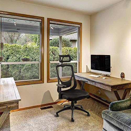 VIVA Office Mesh Chair Ergonomic High Back Chair With Adjustable Headrest And Armrest (Viva1168F1)